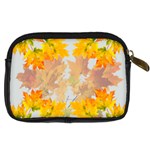 Autumn maple leaves, floral art Digital Camera Leather Case Back