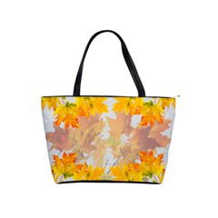 Autumn Maple Leaves, Floral Art Classic Shoulder Handbag by picsaspassion