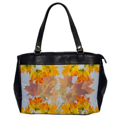 Autumn Maple Leaves, Floral Art Oversize Office Handbag by picsaspassion