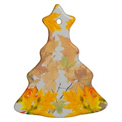 Autumn Maple Leaves, Floral Art Ornament (christmas Tree)  by picsaspassion