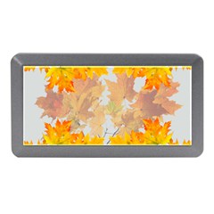 Autumn Maple Leaves, Floral Art Memory Card Reader (mini) by picsaspassion