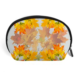 Autumn Maple Leaves, Floral Art Accessory Pouch (large) by picsaspassion