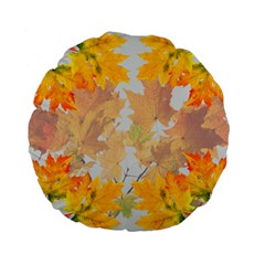 Autumn Maple Leaves, Floral Art Standard 15  Premium Flano Round Cushions by picsaspassion