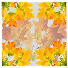 Autumn Maple Leaves, Floral Art Wooden Puzzle Square by picsaspassion