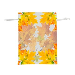 Autumn Maple Leaves, Floral Art Lightweight Drawstring Pouch (l) by picsaspassion