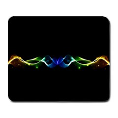 Colorful Neon Art Light Rays, Rainbow Colors Large Mousepads by picsaspassion