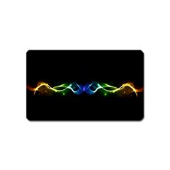 Colorful Neon Art Light Rays, Rainbow Colors Magnet (name Card) by picsaspassion