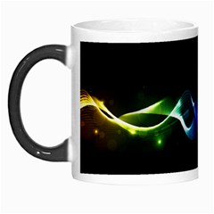 Colorful Neon Art Light Rays, Rainbow Colors Morph Mugs by picsaspassion