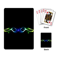 Colorful Neon Art Light Rays, Rainbow Colors Playing Cards Single Design (rectangle) by picsaspassion