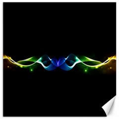 Colorful Neon Art Light Rays, Rainbow Colors Canvas 16  X 16  by picsaspassion