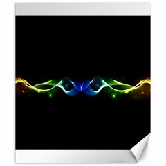 Colorful Neon Art Light Rays, Rainbow Colors Canvas 20  X 24  by picsaspassion