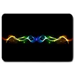 Colorful Neon Art Light rays, rainbow colors Large Doormat  30 x20  Door Mat