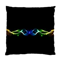 Colorful Neon Art Light Rays, Rainbow Colors Standard Cushion Case (one Side) by picsaspassion