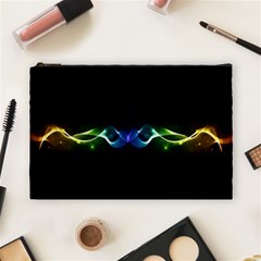 Colorful Neon Art Light Rays, Rainbow Colors Cosmetic Bag (large) by picsaspassion