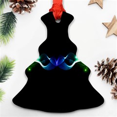 Colorful Neon Art Light Rays, Rainbow Colors Christmas Tree Ornament (two Sides)