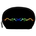 Colorful Neon Art Light rays, rainbow colors Accessory Pouch (Large) Front