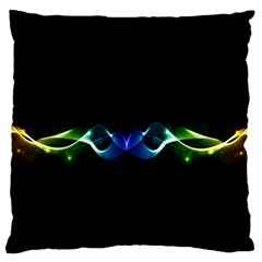 Colorful Neon Art Light Rays, Rainbow Colors Standard Flano Cushion Case (one Side) by picsaspassion