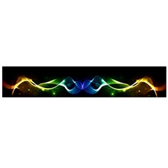 Colorful Neon Art Light Rays, Rainbow Colors Large Flano Scarf 