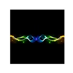 Colorful Neon Art Light Rays, Rainbow Colors Small Satin Scarf (square) by picsaspassion