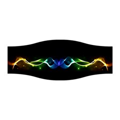 Colorful Neon Art Light Rays, Rainbow Colors Stretchable Headband by picsaspassion