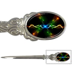 Colorful Neon Art Light Rays, Rainbow Colors Letter Opener by picsaspassion