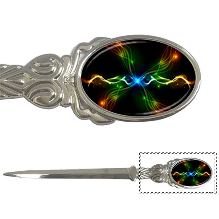 Colorful Neon Art Light rays, rainbow colors Letter Opener