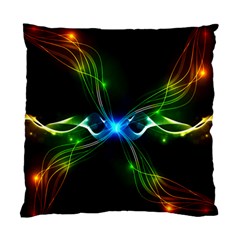 Colorful Neon Art Light Rays, Rainbow Colors Standard Cushion Case (two Sides) by picsaspassion