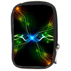 Colorful Neon Art Light Rays, Rainbow Colors Compact Camera Leather Case by picsaspassion