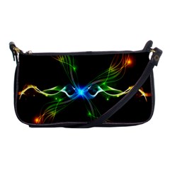 Colorful Neon Art Light Rays, Rainbow Colors Shoulder Clutch Bag by picsaspassion