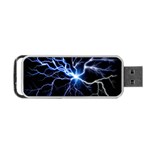 Blue Thunder Colorful Lightning graphic impression Portable USB Flash (Two Sides) Front