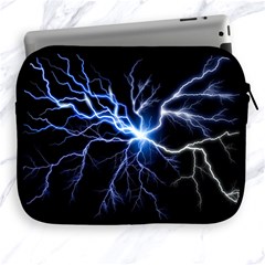 Blue Thunder Colorful Lightning Graphic Impression Apple Ipad 2/3/4 Zipper Cases by picsaspassion