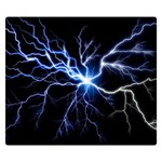 Blue Thunder Colorful Lightning graphic impression Double Sided Flano Blanket (Small)  50 x40  Blanket Front