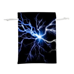 Blue Thunder Colorful Lightning Graphic Impression Lightweight Drawstring Pouch (l) by picsaspassion