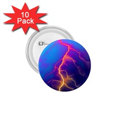 Blue Lightning Colorful Digital Art 1 75  Buttons (10 Pack) by picsaspassion