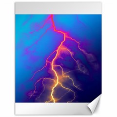 Blue Lightning Colorful Digital Art Canvas 18  X 24  by picsaspassion