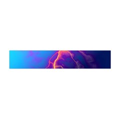 Blue Lightning Colorful Digital Art Flano Scarf (mini)