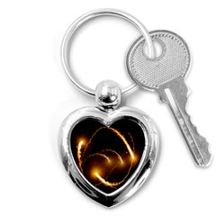 Flying Comets In The Cosmos Key Chain (heart) by picsaspassion