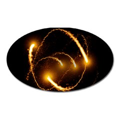 Flying Comets In The Cosmos Oval Magnet by picsaspassion