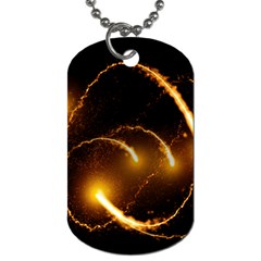 Flying Comets In The Cosmos Dog Tag (one Side) by picsaspassion