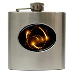 Flying Comets In The Cosmos Hip Flask (6 Oz) by picsaspassion