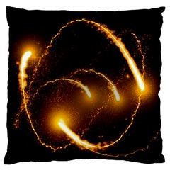 Flying Comets In The Cosmos Large Cushion Case (one Side) by picsaspassion