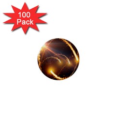 Flying Comets And Light Rays, Digital Art 1  Mini Buttons (100 Pack)  by picsaspassion