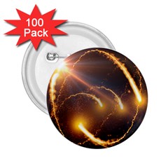 Flying Comets And Light Rays, Digital Art 2 25  Buttons (100 Pack)  by picsaspassion