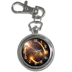 Flying Comets And Light Rays, Digital Art Key Chain Watches by picsaspassion