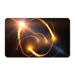 Flying Comets And Light Rays, Digital Art Magnet (rectangular)