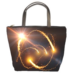 Flying Comets And Light Rays, Digital Art Bucket Bag by picsaspassion