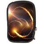 Flying Comets and light rays, digital art Compact Camera Leather Case Front