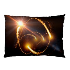 Flying Comets And Light Rays, Digital Art Pillow Case (two Sides) by picsaspassion