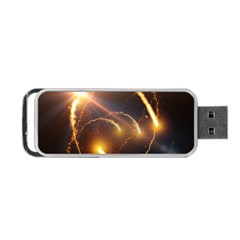 Flying Comets And Light Rays, Digital Art Portable Usb Flash (two Sides) by picsaspassion