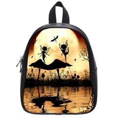 Cute Little Dancing Fairy In The Night School Bag (small) by FantasyWorld7